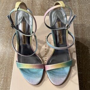 Sophia Webster Rainbow Glitter Heels